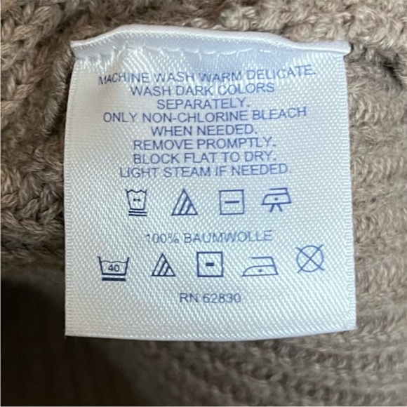 Set of 2 Sweaters- 100% Cotton Blue and Brown Turtleneck Sweaters - Picture 14 of 14